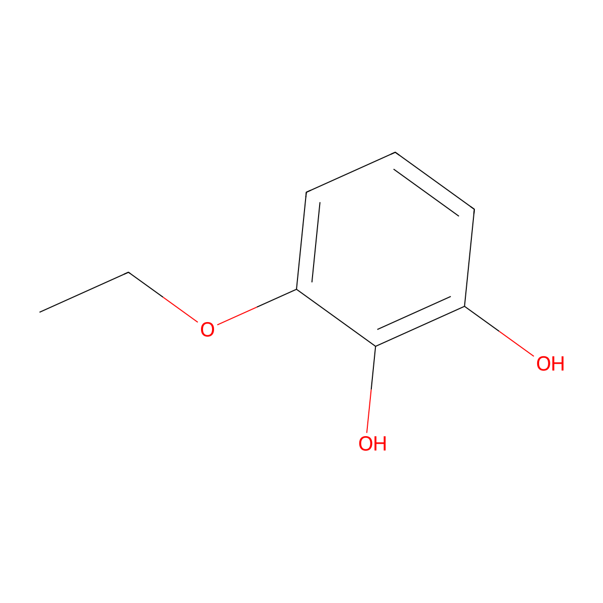 3-Ethoxybenzene-1,2-diol molecular structure, CAS 32867-76-8