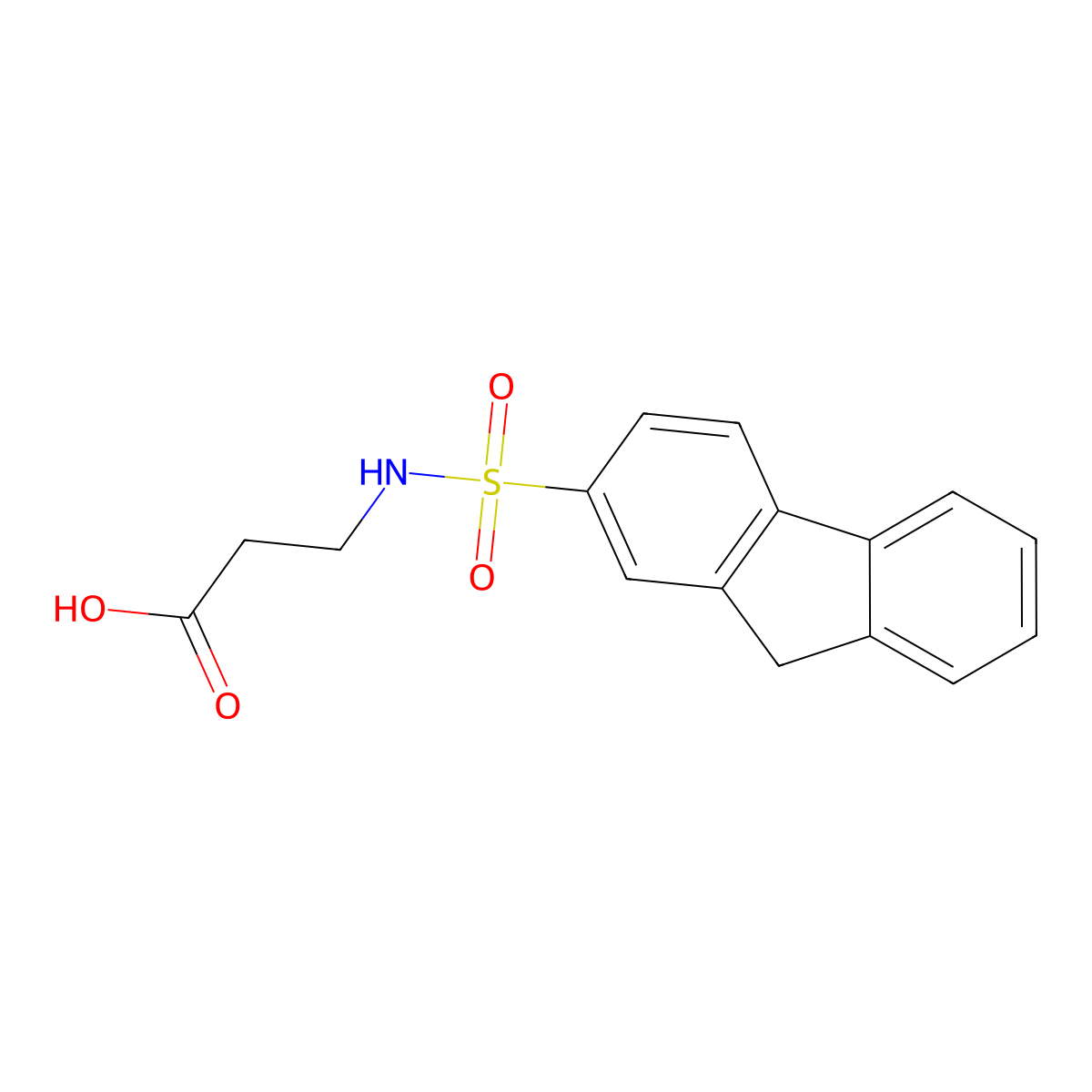 N-2-fluorenesulfonyl-beta-alanine molecular structure, CAS 32869-90-2
