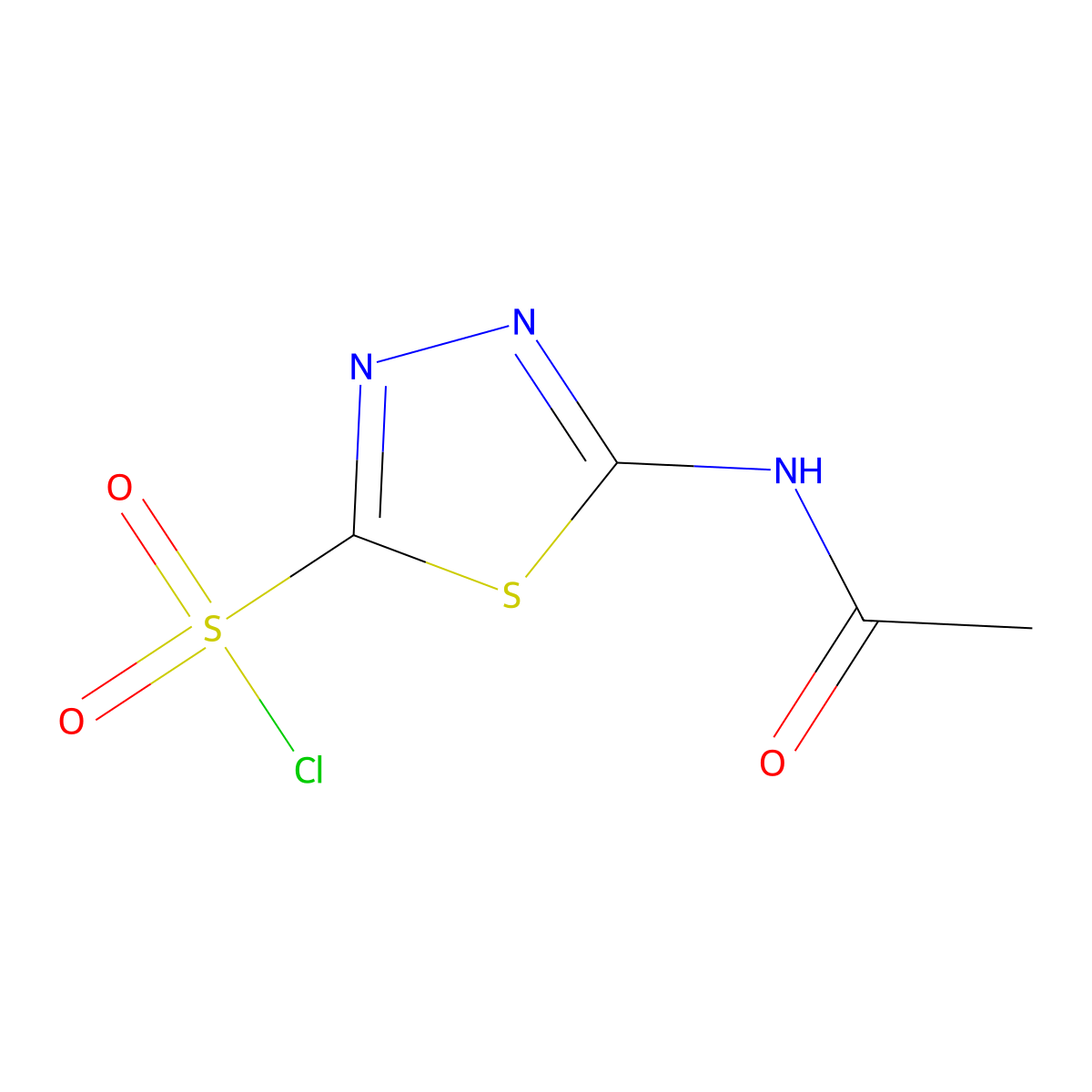 5-(Acetylamino)-1,3,4-thiadiazole-2-sulfonyl chloride molecular structure, CAS 32873-57-7