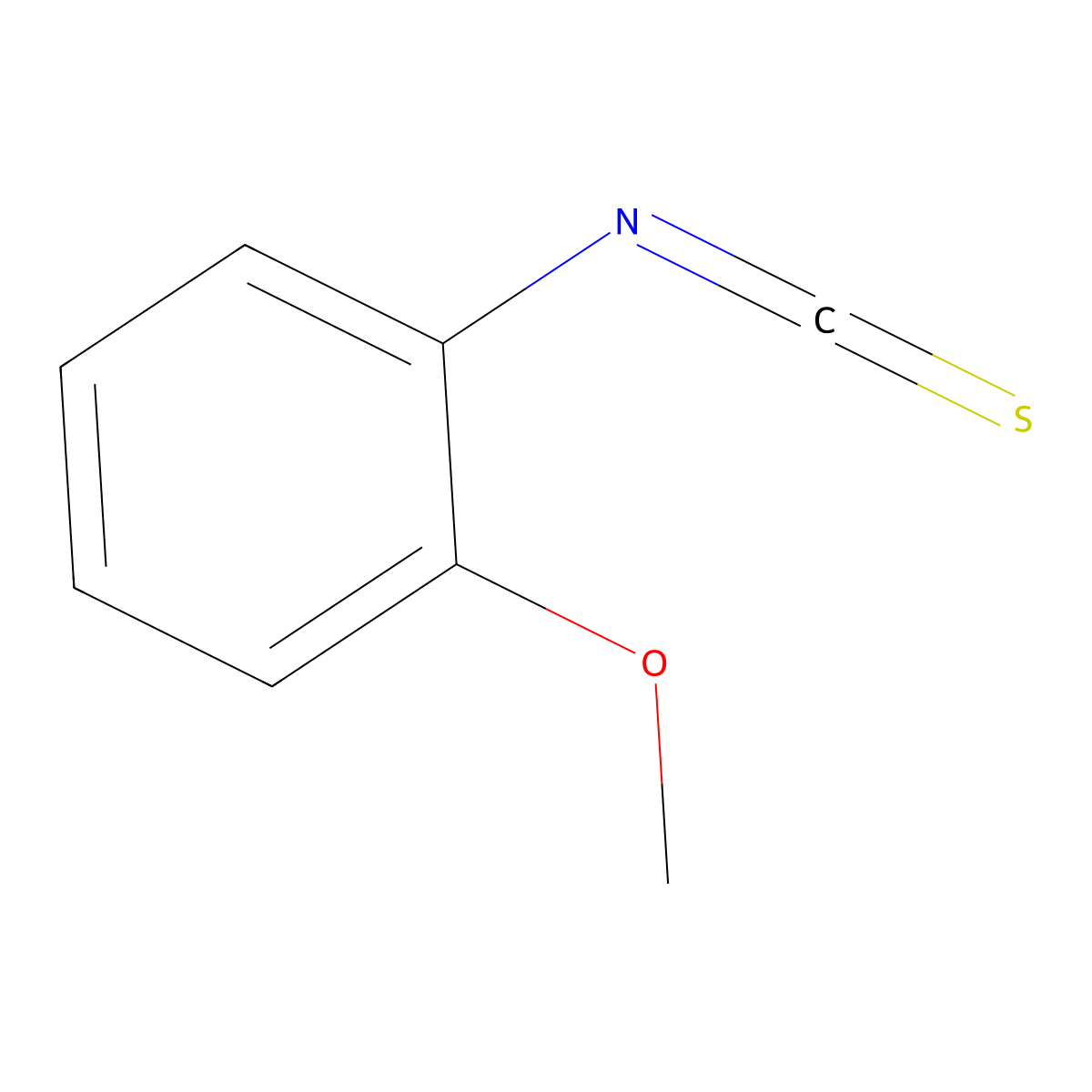 2-Methoxyphenyl Isothiocyanate molecular structure, CAS 3288-04-8