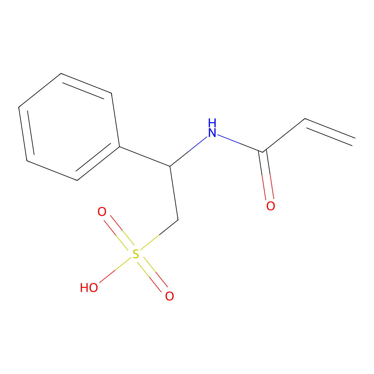 2-(Acryloylamino)-2-phenylethanesulfonic acid molecular structure, CAS 32885-13-5
