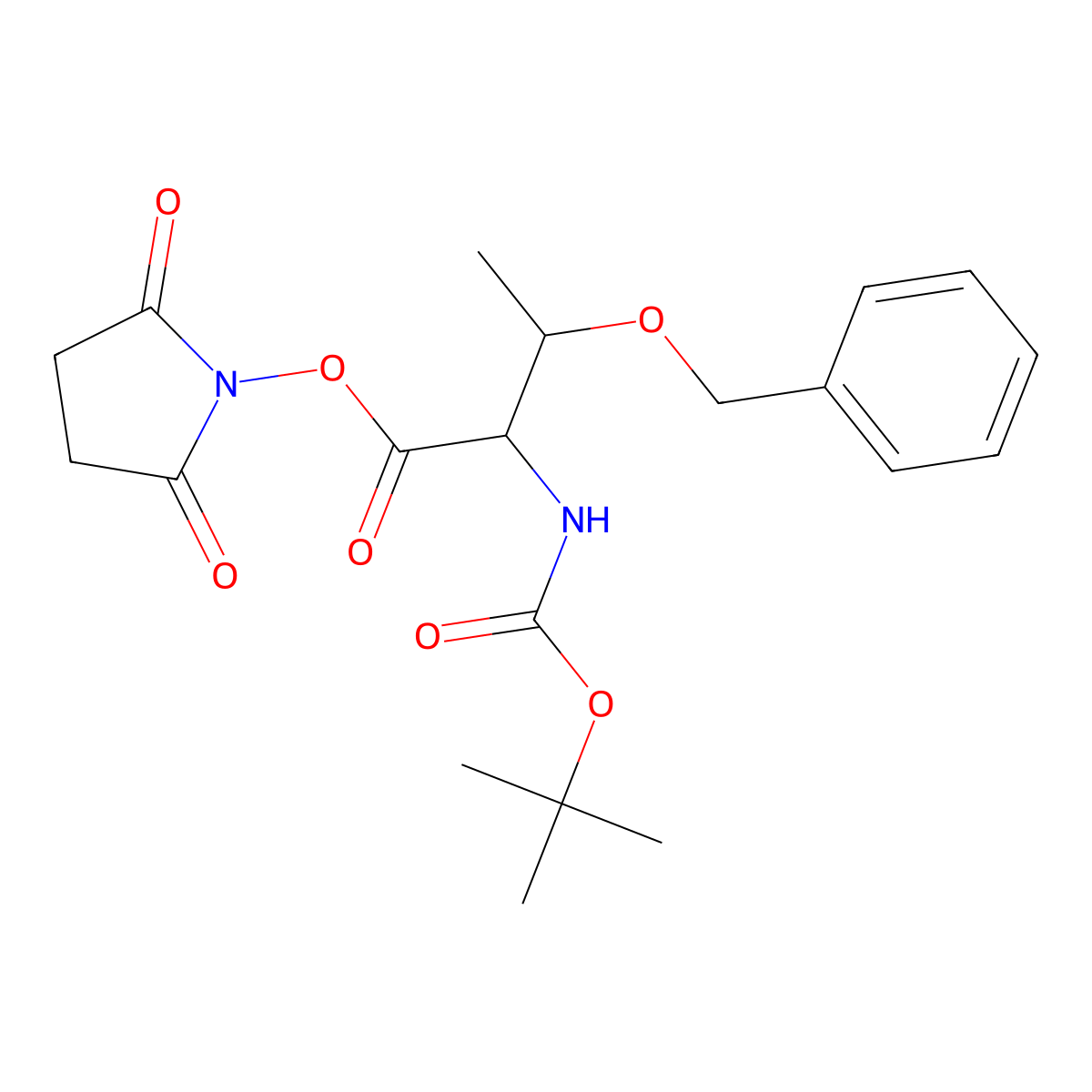 2,5-Dioxopyrrolidin-1-yl O-benzyl-N-(tert-butoxycarbonyl)threoninate molecular structure, CAS 32886-43-4