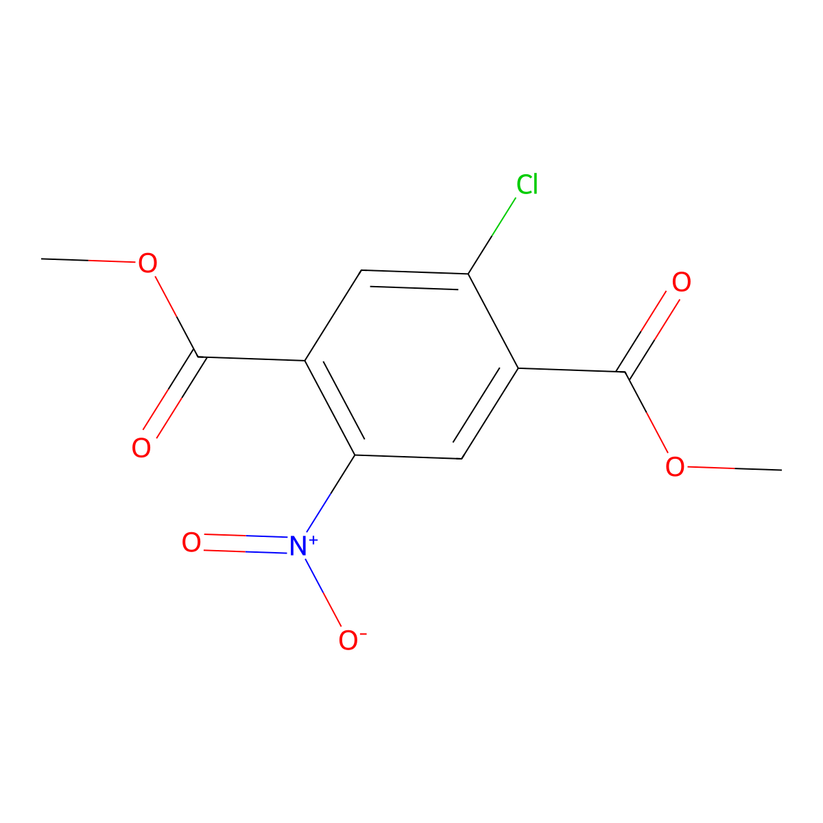 Dimethyl 2-chloro-5-nitroterephthalate molecular structure, CAS 32888-86-1
