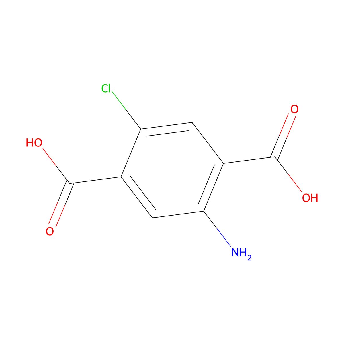 2-Amino-5-chloroterephthalic acid molecular structure, CAS 32888-88-3