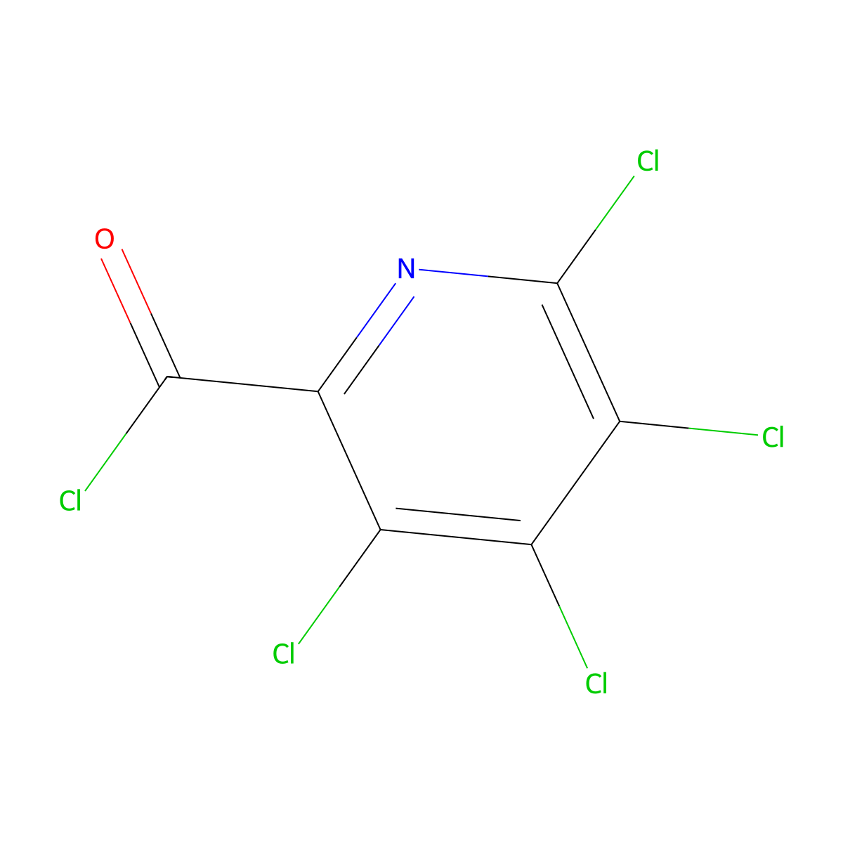 3,4,5,6-Tetrachloropicolinoyl chloride molecular structure, CAS 32889-60-4