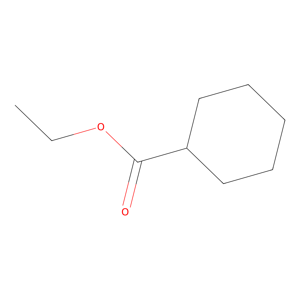 Ethyl cyclohexanoate molecular structure, CAS 3289-28-9