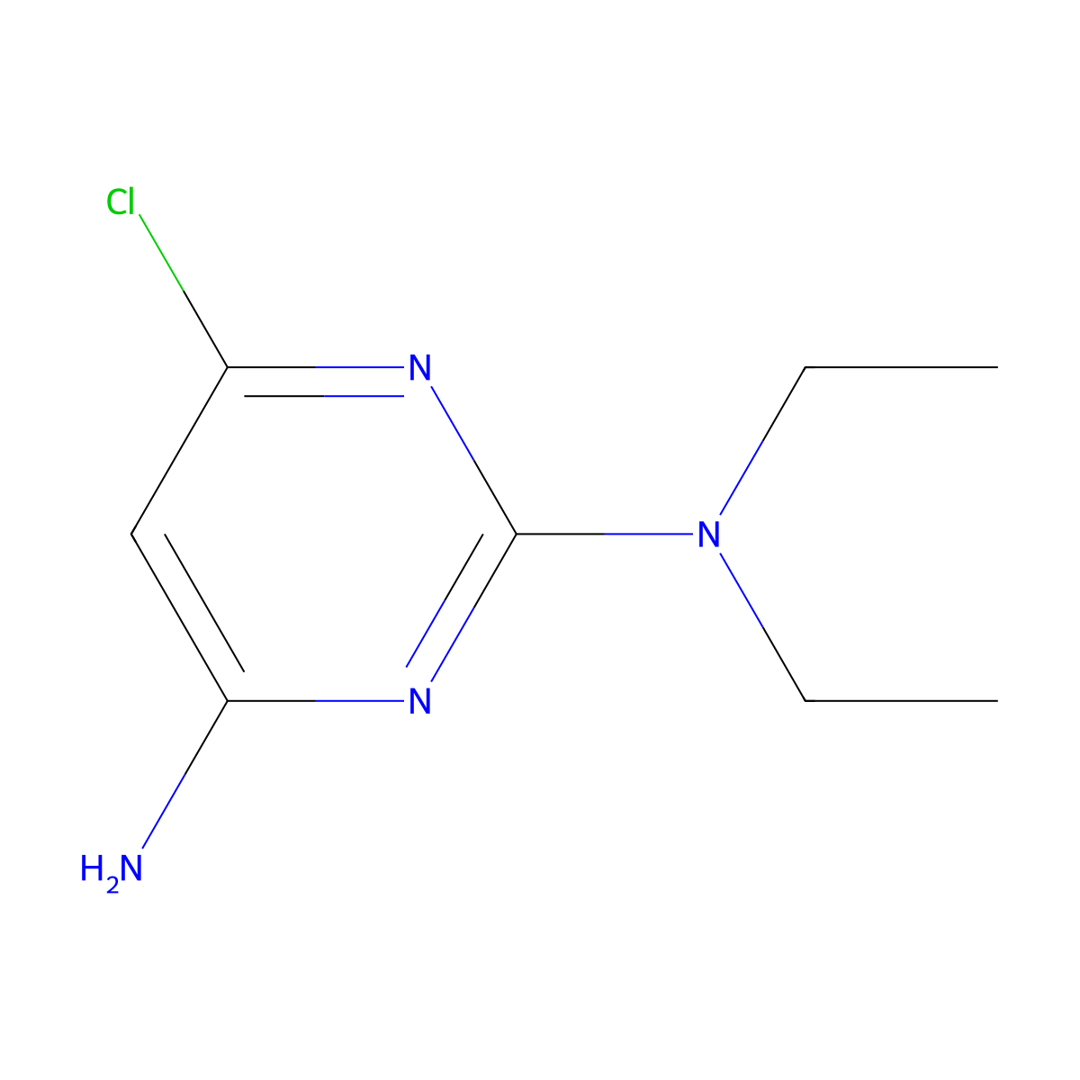 6-chloro-N2,N2-diethylpyrimidine-2,4-diamine molecular structure, CAS 3289-38-1