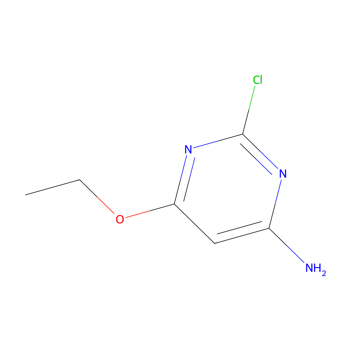 2-Chloro-6-ethoxypyrimidin-4-amine molecular structure, CAS 3289-41-6