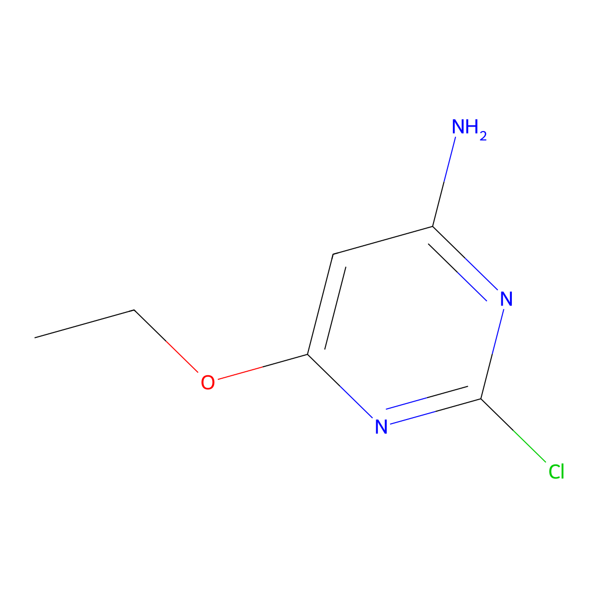 2-Chloro-6-ethoxypyrimidin-4-amine molecular structure, CAS 3289-41-6