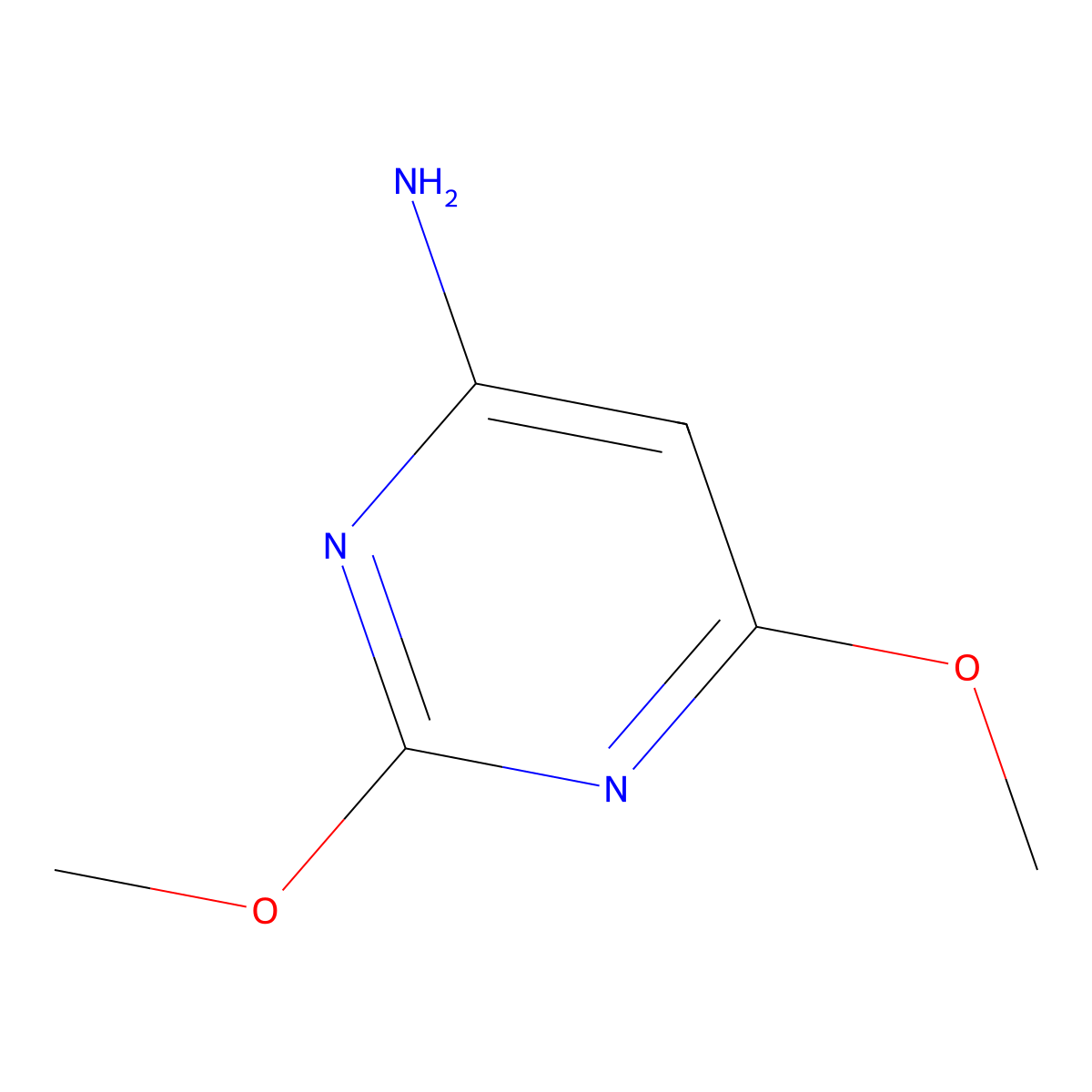 2,6-Dimethoxy-4-aminopyrimidine molecular structure, CAS 3289-50-7