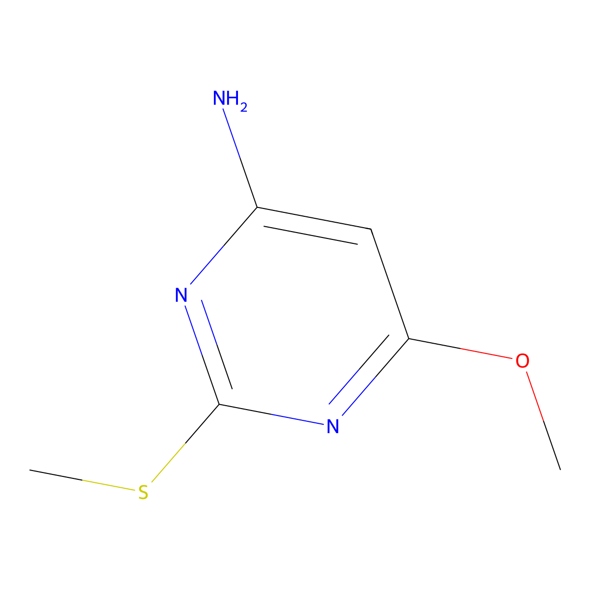 6-Amino-4-methoxy-2-methylthiouracil molecular structure, CAS 3289-53-0