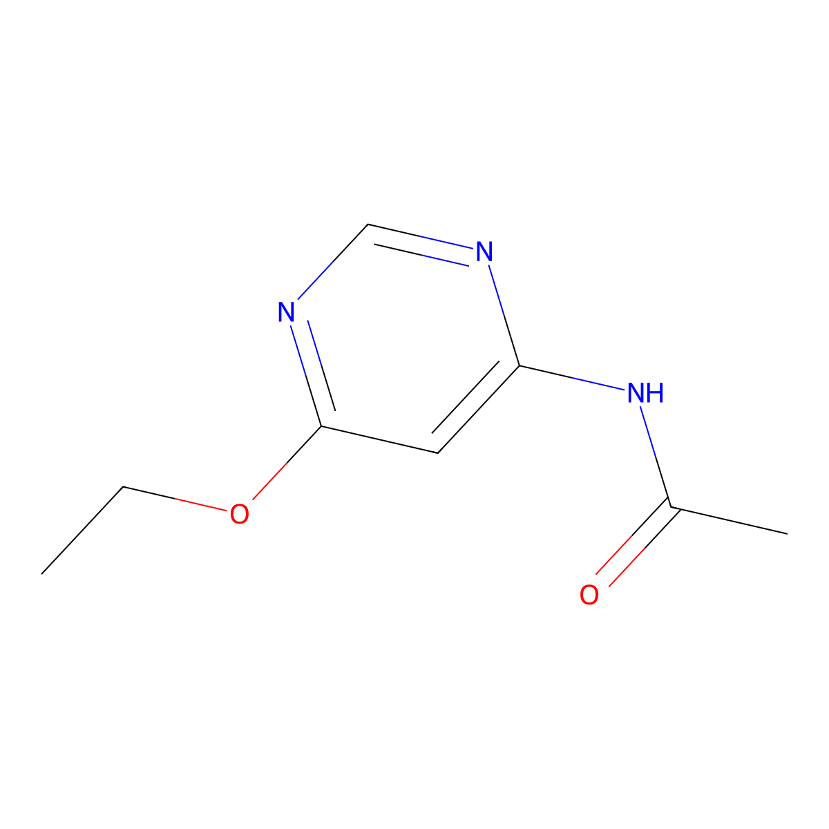 N-(6-ethoxypyrimidin-4-yl)acetamide molecular structure, CAS 3289-65-4