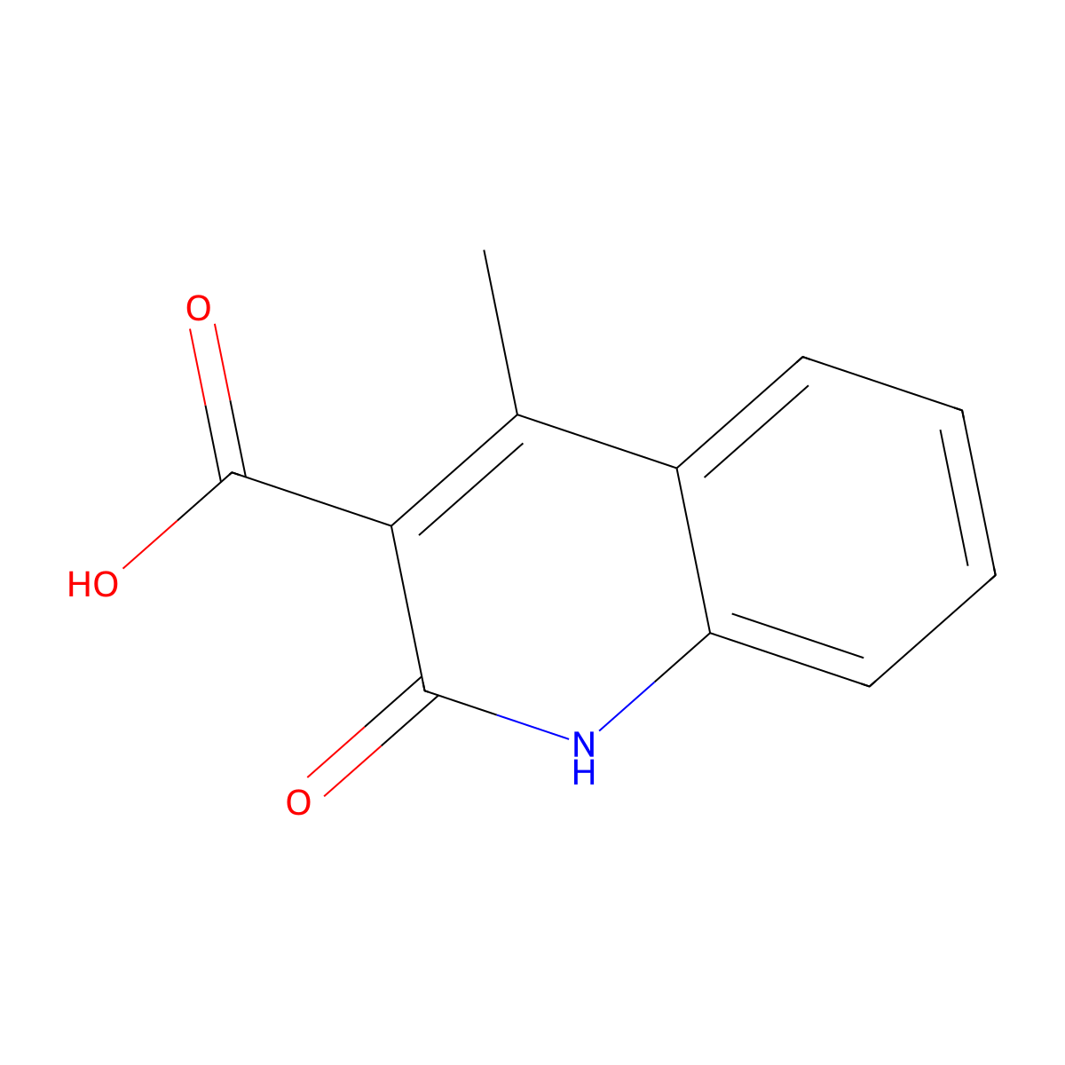 2-Hydroxy-4-methylquinoline-3-carboxylic acid molecular structure, CAS 32890-65-6