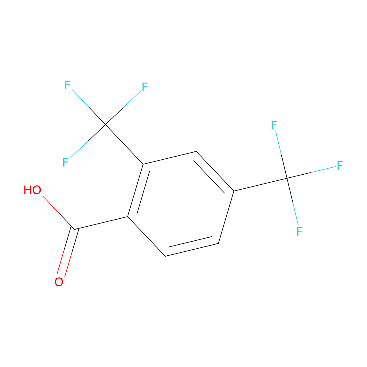 2,4-Bis(trifluoromethyl)benzoic acid molecular structure, CAS 32890-87-2