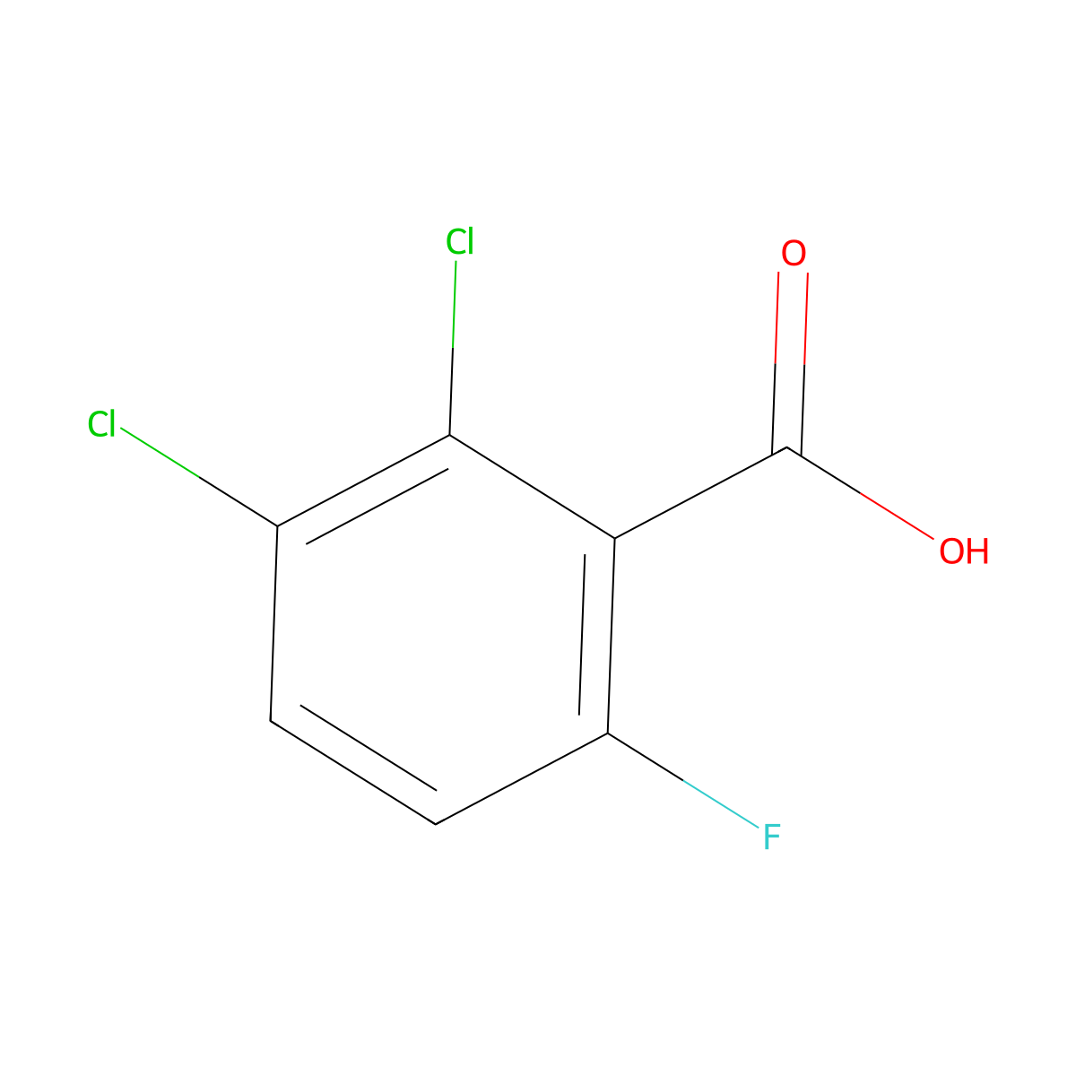 2,3-Dichloro-6-fluorobenzoic acid molecular structure, CAS 32890-91-8