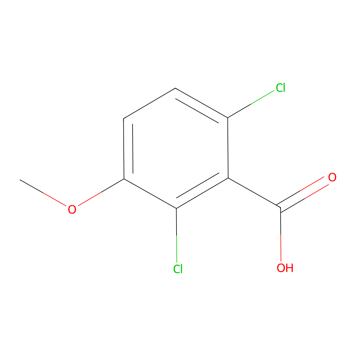 2,6-Dichloro-3-methoxybenzoic acid molecular structure, CAS 32890-93-0
