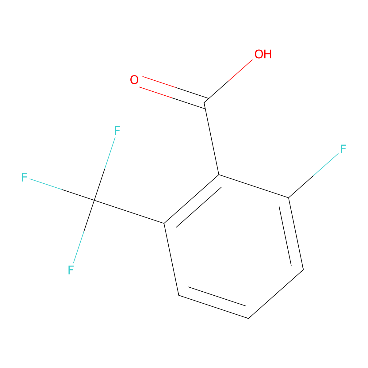 2-Fluoro-6-(trifluoromethyl)benzoic acid molecular structure, CAS 32890-94-1
