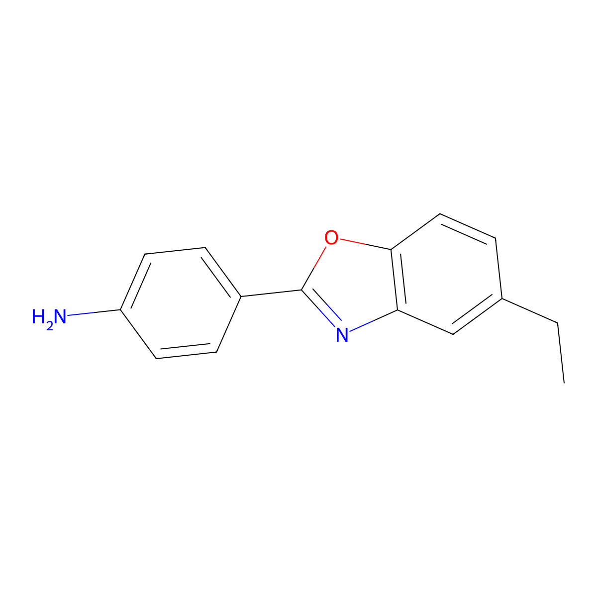 4-(5-Ethyl-benzooxazol-2-yl)-phenylamine molecular structure, CAS 328908-02-7