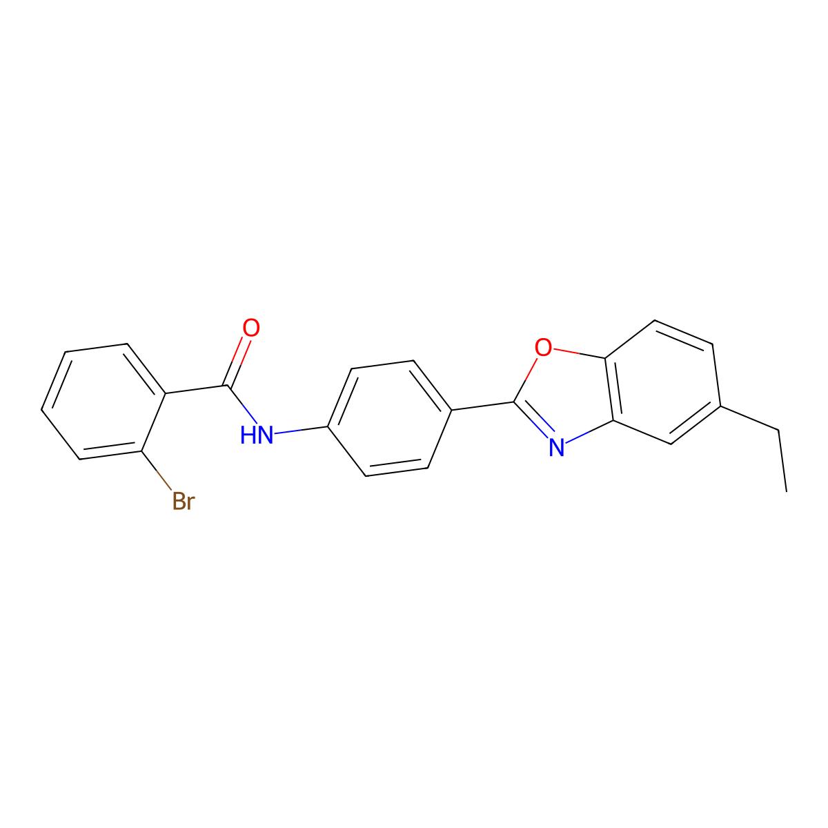2-bromo-N-[4-(5-ethyl-1,3-benzoxazol-2-yl)phenyl]benzamide molecular structure, CAS 328908-34-5