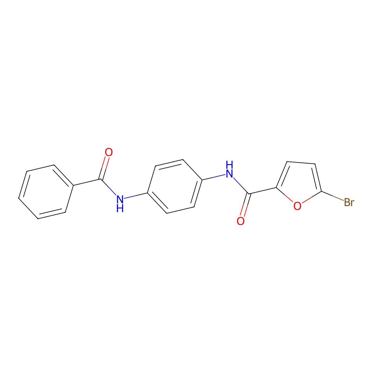 N-[4-(benzoylamino)phenyl]-5-bromo-2-furamide molecular structure, CAS 328909-40-6