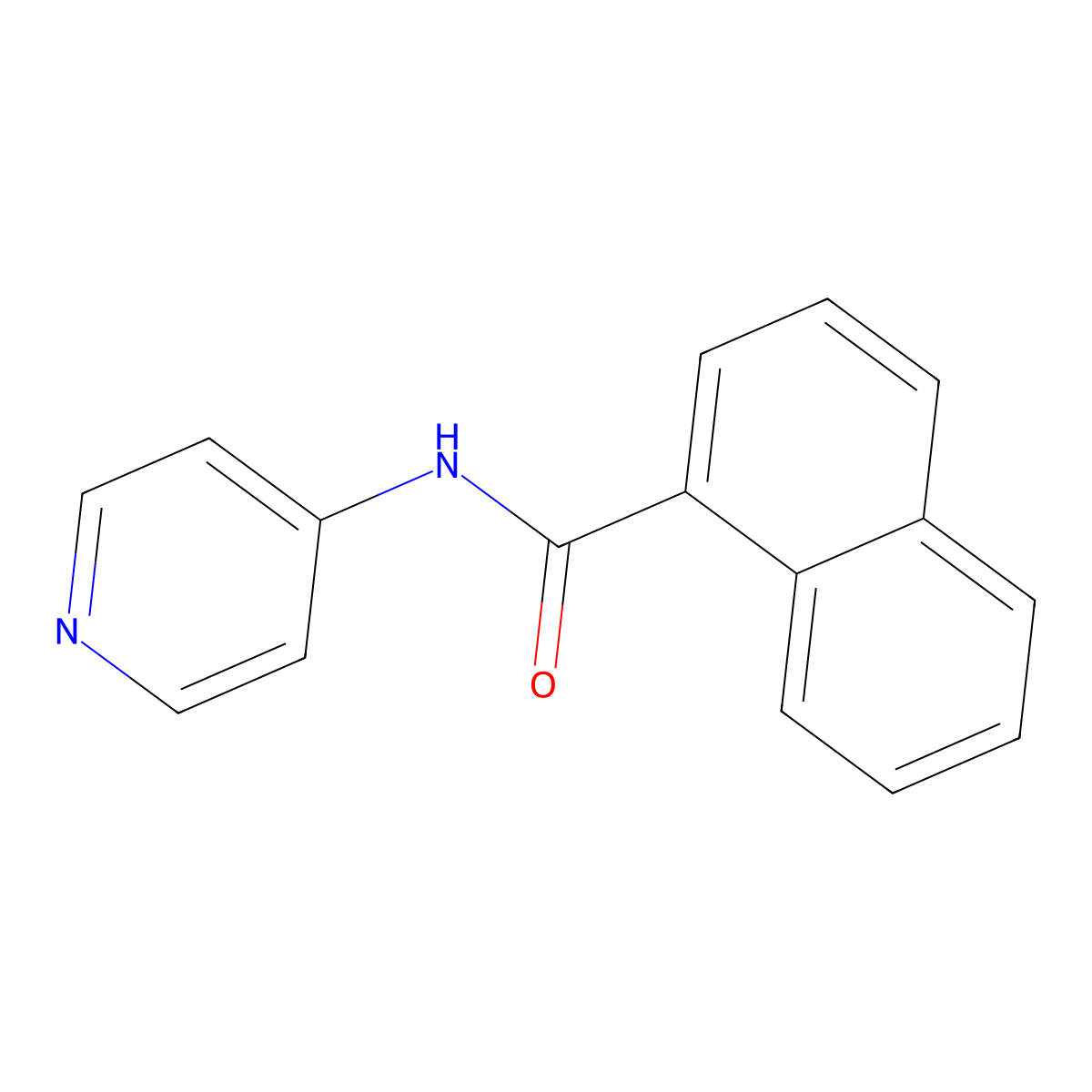 N-(pyridin-4-yl)naphthalene-1-carboxamide molecular structure, CAS 328909-68-8