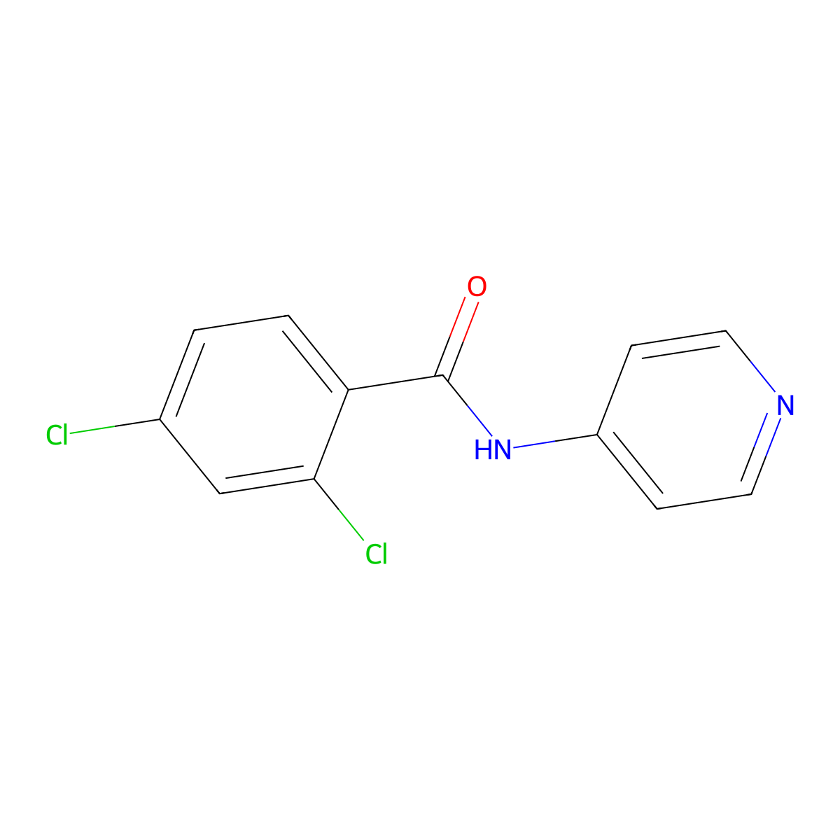 2,4-dichloro-N-(pyridin-4-yl)benzamide molecular structure, CAS 328909-71-3