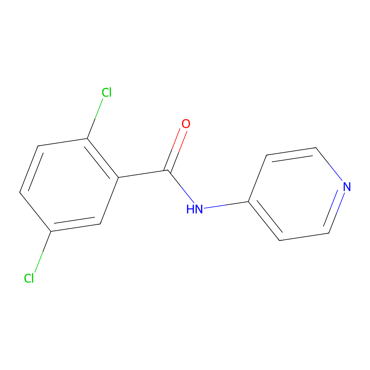 2,5-dichloro-N-(pyridin-4-yl)benzamide molecular structure, CAS 328909-72-4