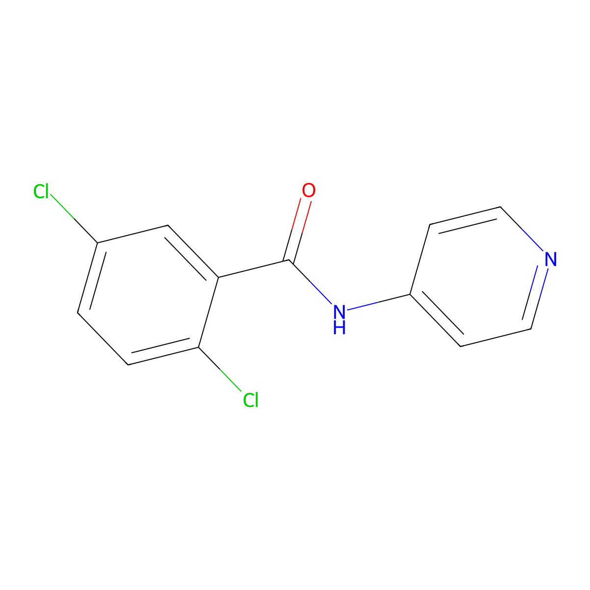 2,5-dichloro-N-(pyridin-4-yl)benzamide molecular structure, CAS 328909-72-4