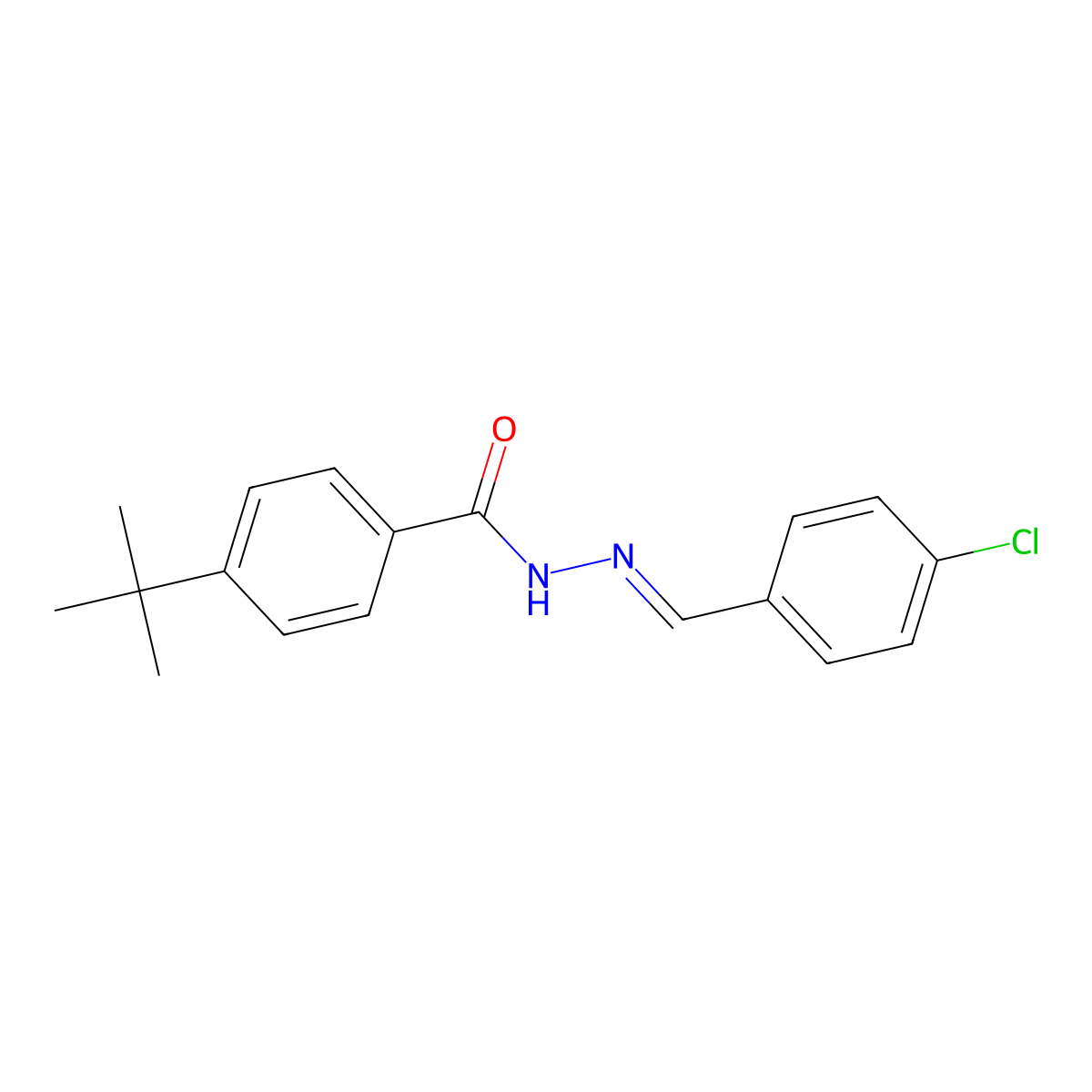 4-(tert-Butyl)-N'-(4-chlorobenzylidene)benzohydrazide molecular structure, CAS 328921-23-9