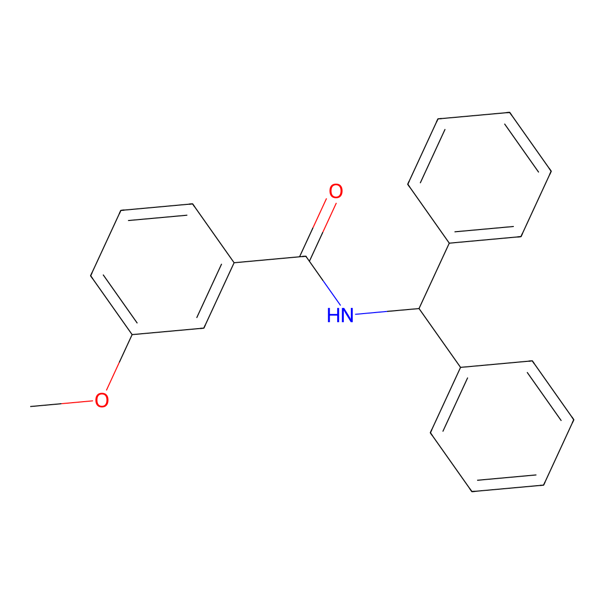 N-benzhydryl-3-methoxybenzamide molecular structure, CAS 328931-59-5