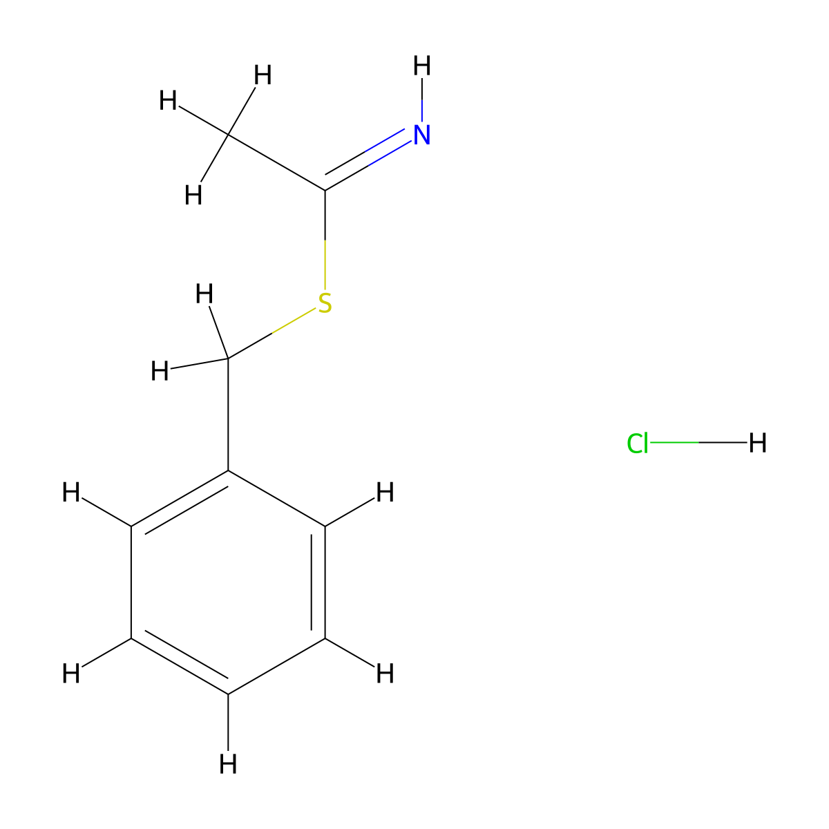 Benzyl thioacetimidate hydrochloride molecular structure, CAS 32894-07-8