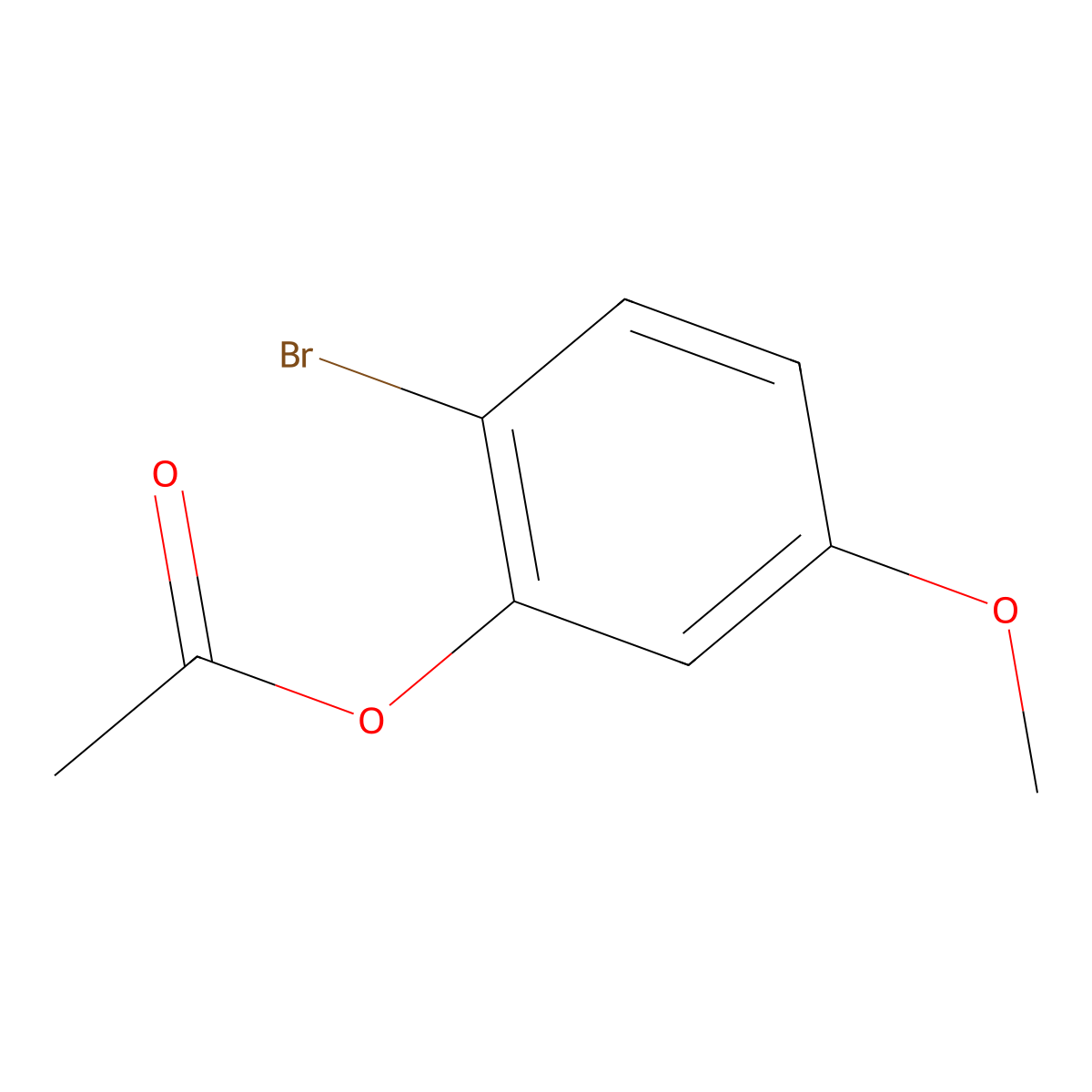 2-Bromo-5-methoxyphenyl acetate molecular structure, CAS 328945-89-7