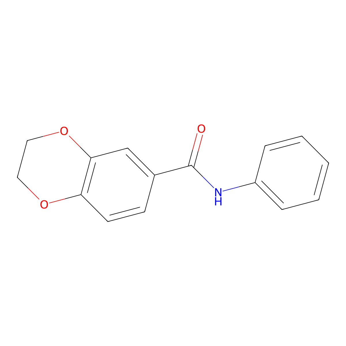 N-phenyl-2,3-dihydro-1,4-benzodioxine-6-carboxamide molecular structure, CAS 328948-28-3