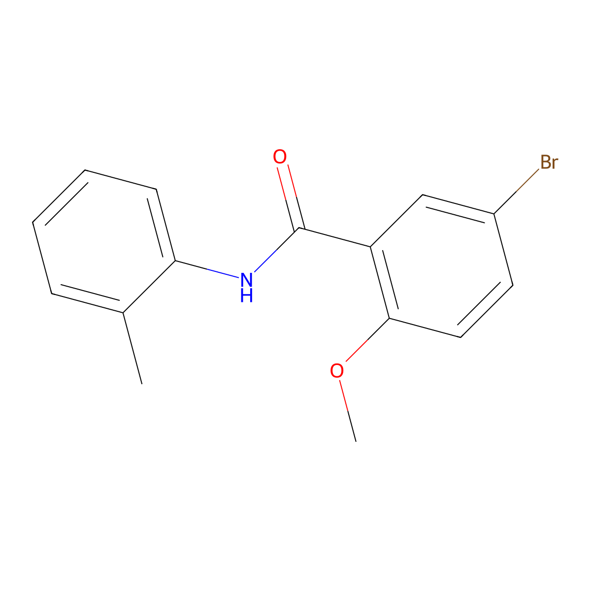 5-bromo-2-methoxy-N-(2-methylphenyl)benzamide molecular structure, CAS 328948-43-2