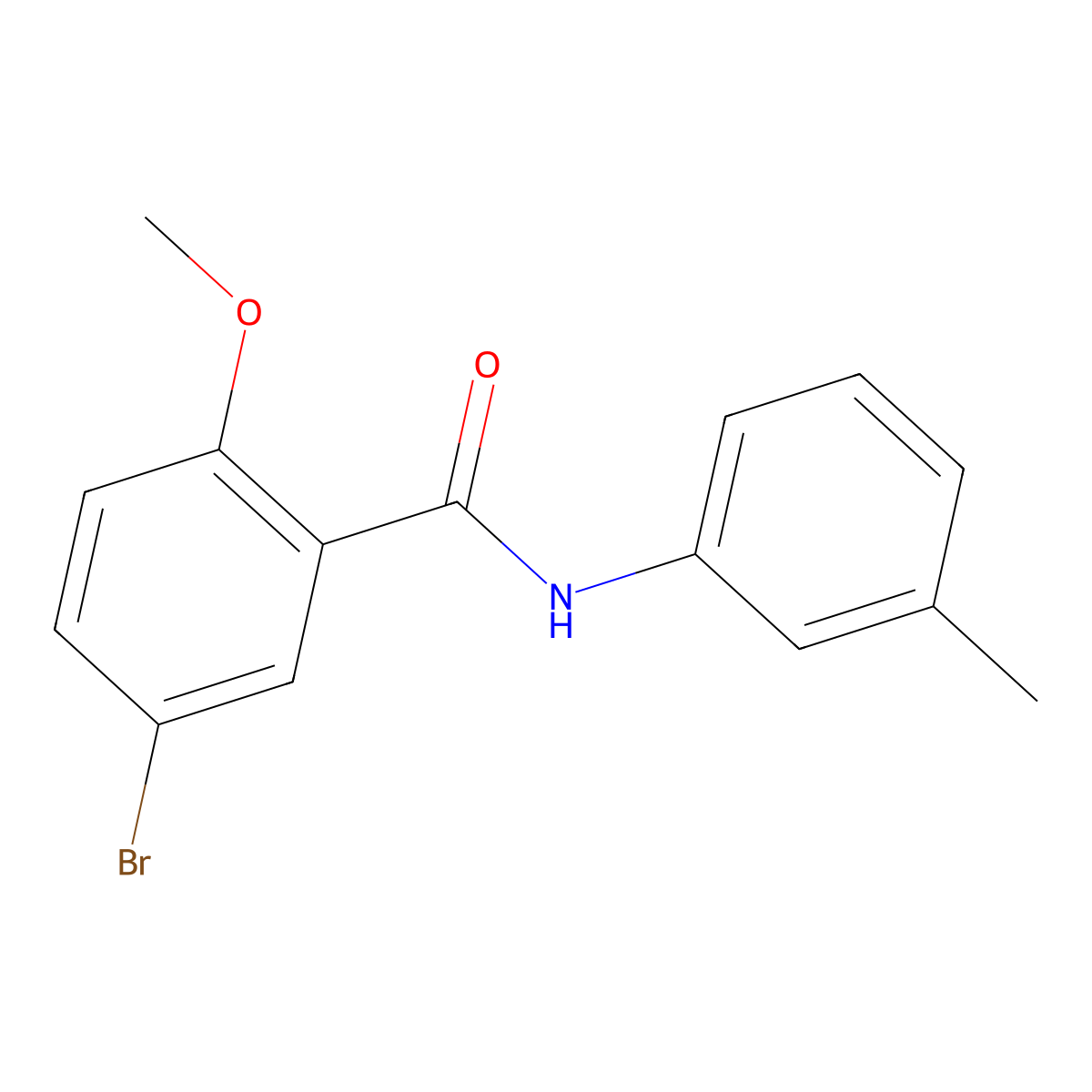 5-bromo-2-methoxy-N-(3-methylphenyl)benzamide molecular structure, CAS 328948-57-8