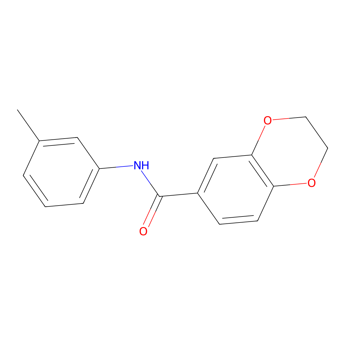 N-(3-methylphenyl)-2,3-dihydro-1,4-benzodioxine-6-carboxamide molecular structure, CAS 328948-63-6
