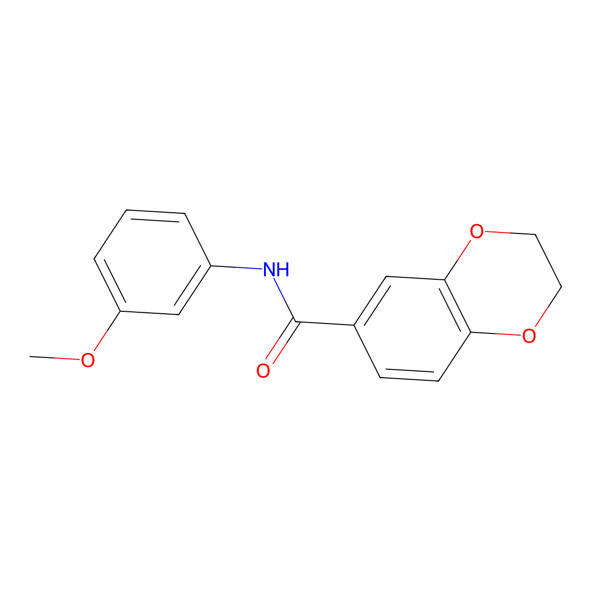 N-(3-methoxyphenyl)-2,3-dihydro-1,4-benzodioxine-6-carboxamide molecular structure, CAS 328949-25-3