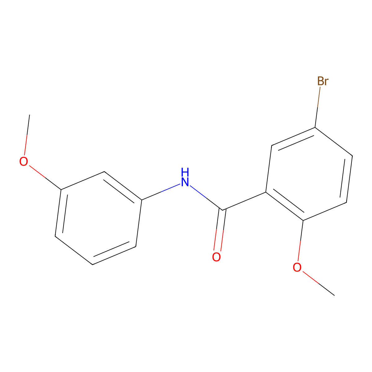5-bromo-2-methoxy-N-(3-methoxyphenyl)benzamide molecular structure, CAS 328949-29-7