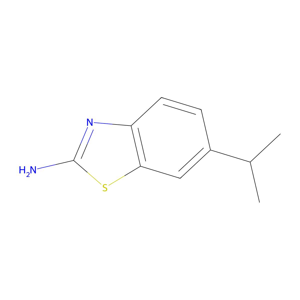 6-Isopropyl-benzothiazol-2-ylamine molecular structure, CAS 32895-14-0