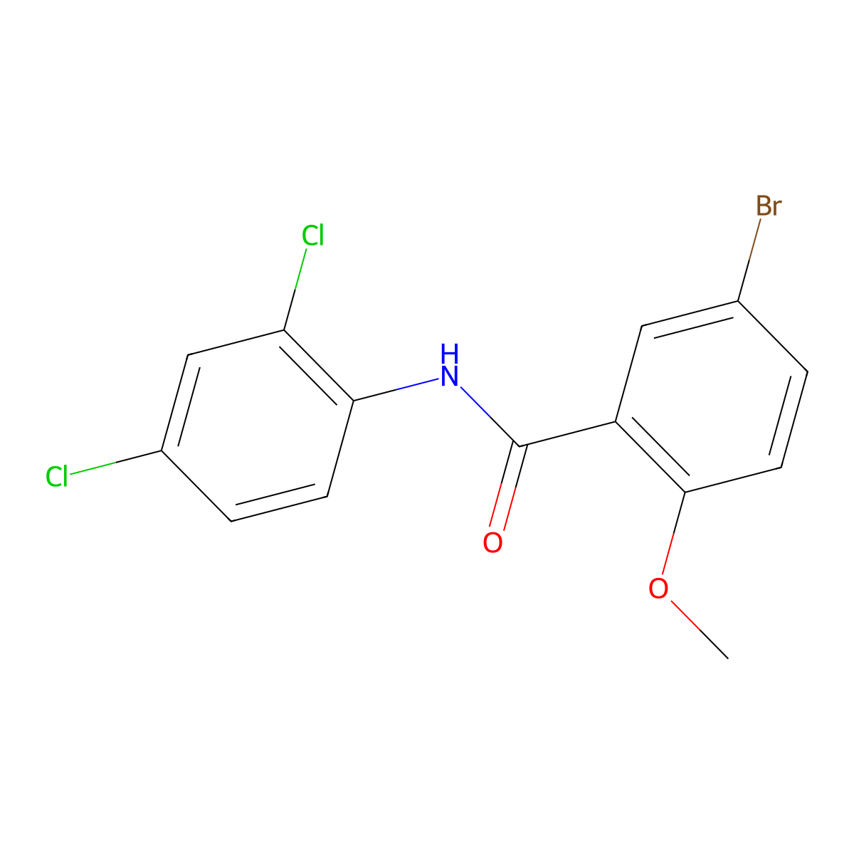 5-bromo-N-(2,4-dichlorophenyl)-2-methoxybenzamide molecular structure, CAS 328950-11-4
