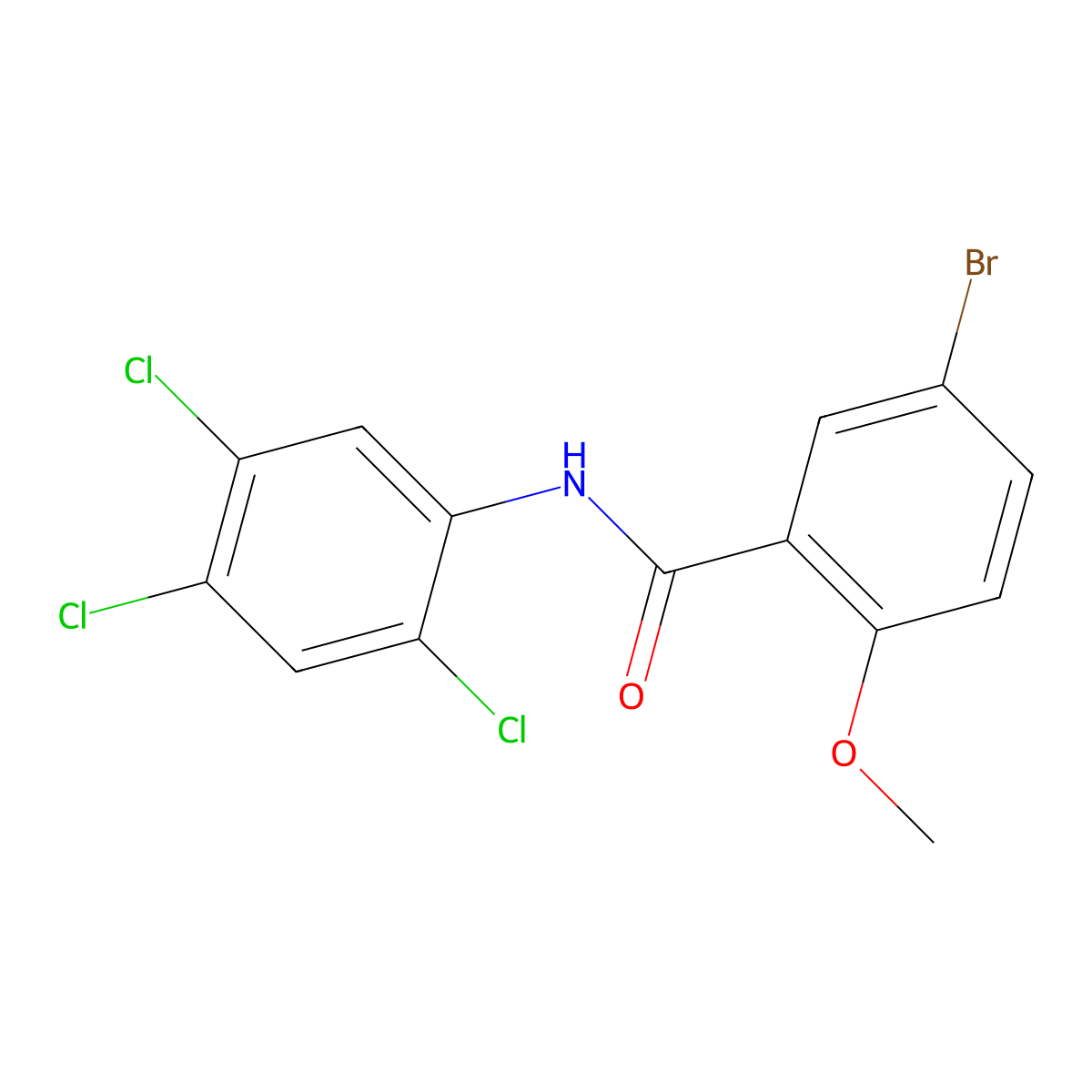 5-bromo-2-methoxy-N-(2,4,5-trichlorophenyl)benzamide molecular structure, CAS 328950-43-2