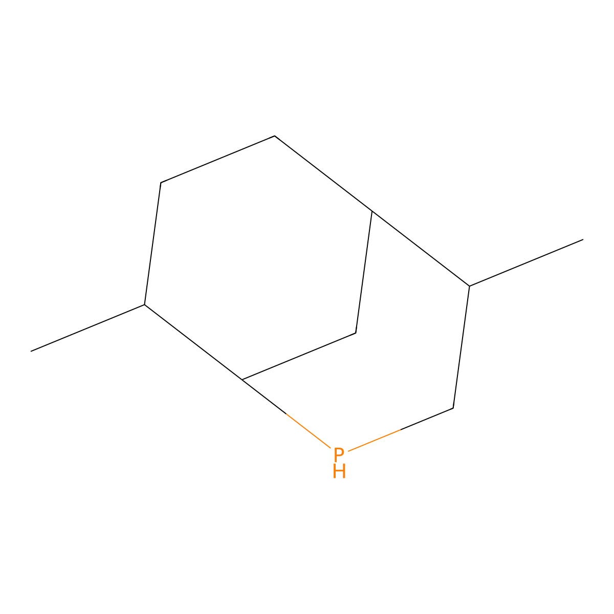 4,8-Dimethyl-2-phosphabicyclo[3.3.1]nonane molecular structure, CAS 328952-85-8
