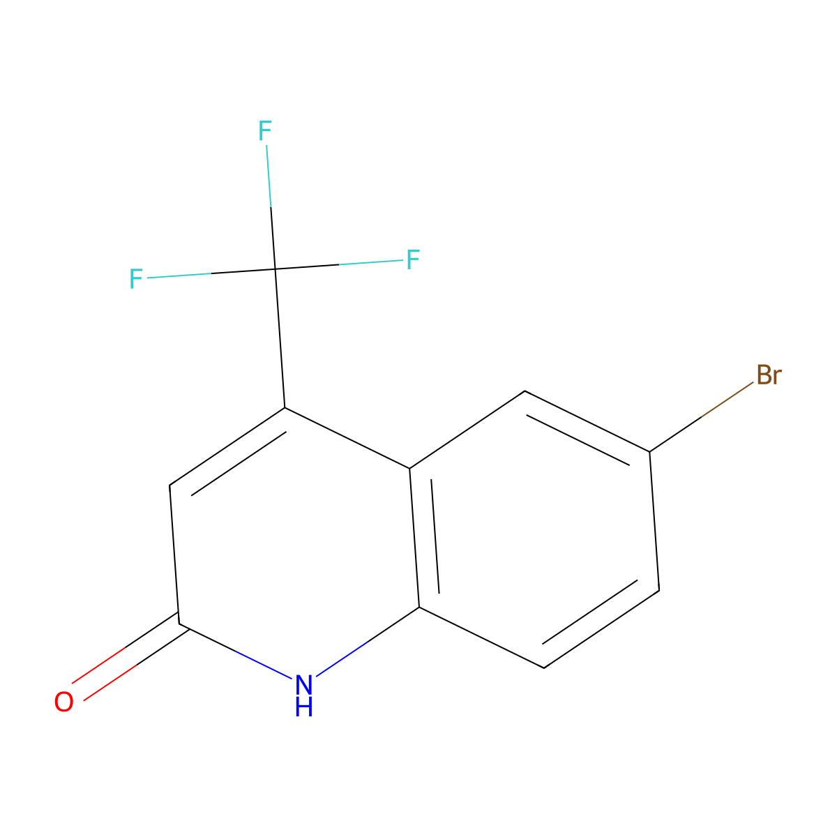6-bromo-4-(trifluoromethyl)quinolin-2(1H)-one molecular structure, CAS 328955-61-9