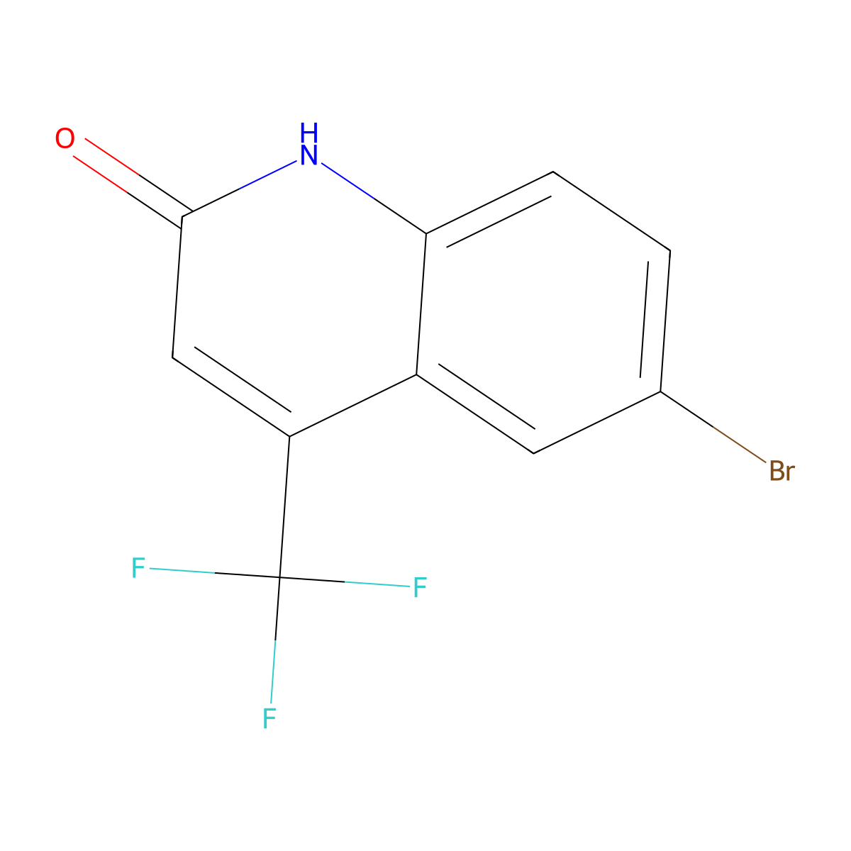 6-bromo-4-(trifluoromethyl)quinolin-2(1H)-one molecular structure, CAS 328955-61-9
