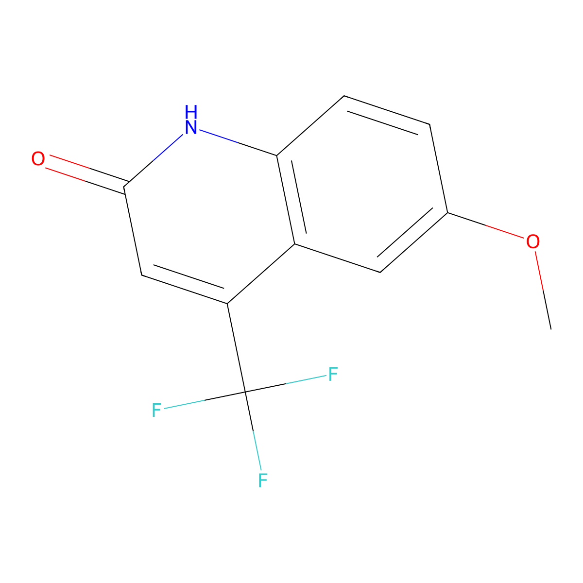 6-Methoxy-4-(trifluoromethyl)-2-quinolinol molecular structure, CAS 328956-13-4