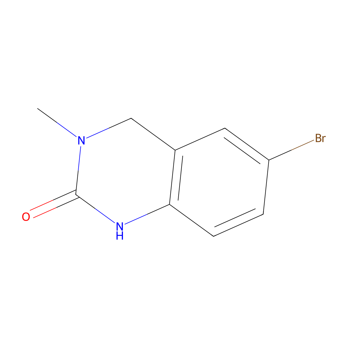 6-Bromo-3-methyl-1,2,3,4-tetrahydroquinazolin-2-one molecular structure, CAS 328956-24-7