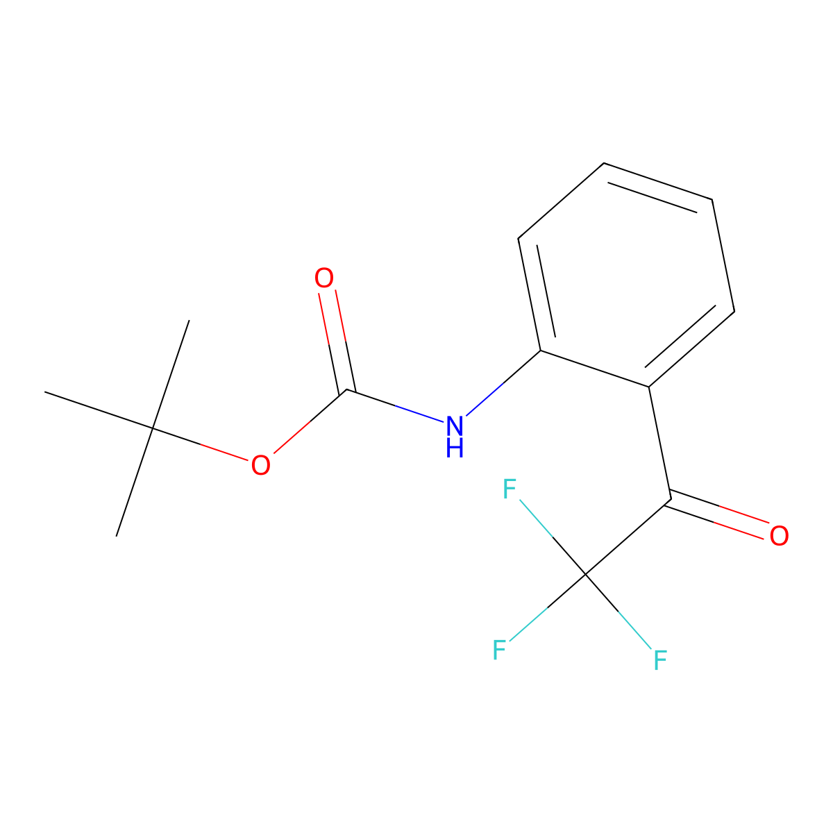 tert-butyl N-[2-(trifluoroacetyl)phenyl]carbamate molecular structure, CAS 328956-59-8