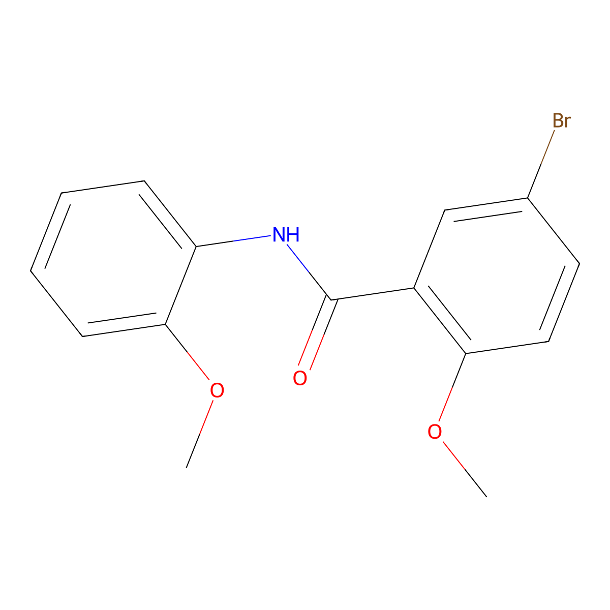5-bromo-2-methoxy-N-(2-methoxyphenyl)benzamide molecular structure, CAS 328959-44-0