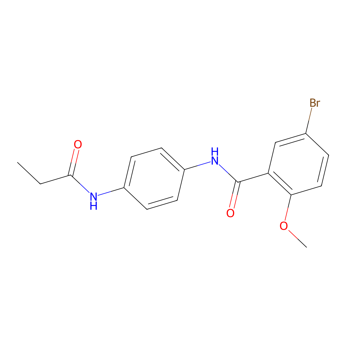 5-bromo-2-methoxy-N-[4-(propanoylamino)phenyl]benzamide molecular structure, CAS 328959-80-4