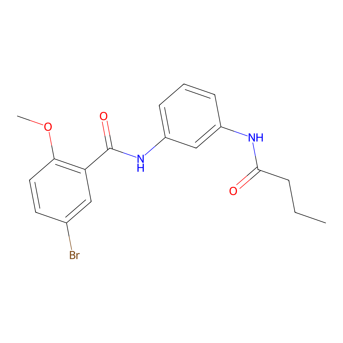 5-bromo-N-[3-(butanoylamino)phenyl]-2-methoxybenzamide molecular structure, CAS 328959-95-1